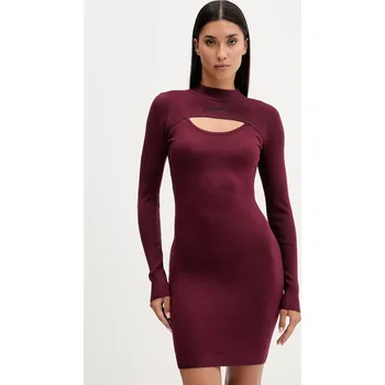 Dámské šaty Šaty Karl Lagerfeld Jeans A4W13010 burgundské 83X, vel. XL