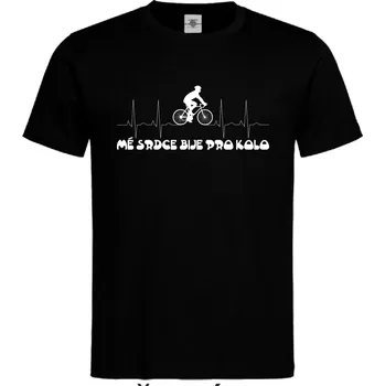 Pánské tričko Tričko Mé srdce bije pro kolo Druh: Pánské, Barva: Černá, Velikost: M