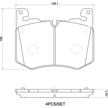 Brzdová destička Sada brzdových destiček, kotoučová brzda BREMBO P 44 030