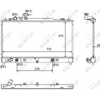 Chladič motoru Chladič, chlazení motoru NRF 58561