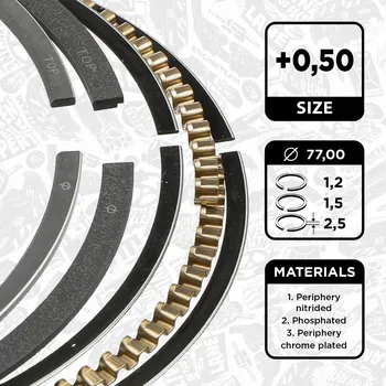 Píst motoru Sada pístních kroužků ET ENGINETEAM R1008000