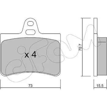 Brzdová destička Sada brzdových destiček, kotoučová brzda CIFAM 822-333-0