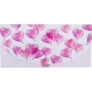 Artebene Dárková obálka 23x11cm s motivem srdíček