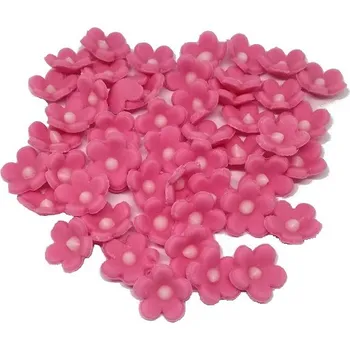 Jedlá dekorace na dort Cukrové zdobení Květ jabloň růžový a bílý střed 50 ks