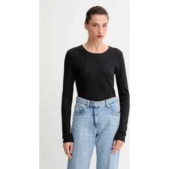 Pánské tričko Tričko s dlouhým rukávem G-Star A line slim rib černá barva, D26903-E136 D26903.E136 99X, vel. XXS