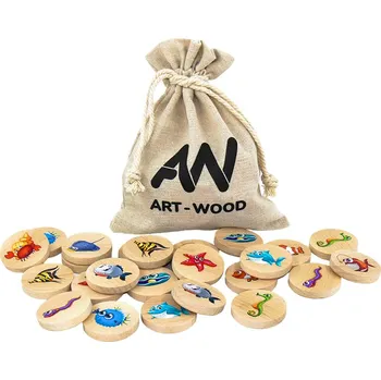 Pexeso art-wood.cz Dřevěné pexeso 24 ks - mořští živočichové