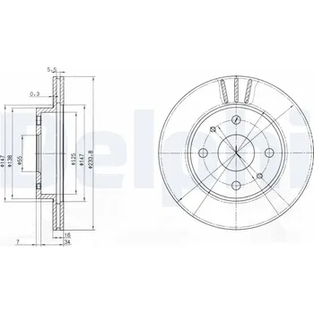 Brzdový kotouč Brzdový kotouč DELPHI BG3555