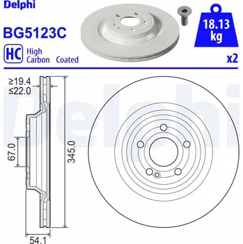 Brzdový kotouč Brzdový kotouč DELPHI BG5123C