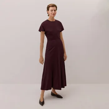 Dámské šaty Reserved - Šaty z viskózy - mahagonová - 747GL-93X - 747GL-93X-L