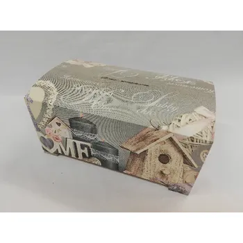 Dřevěná kasička 19,5 x 10 cm - Home