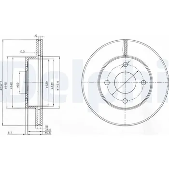 Brzdový kotouč Brzdový kotouč DELPHI BG3763