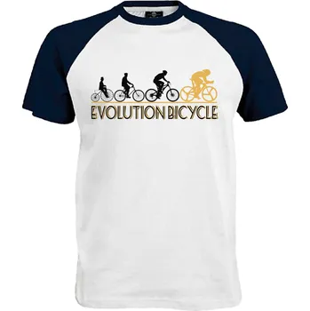 Pánské tričko Tričko Evolution Bicycle | Cycle Druh: Pánské, Barva: Navy | Bílá, Velikost: L