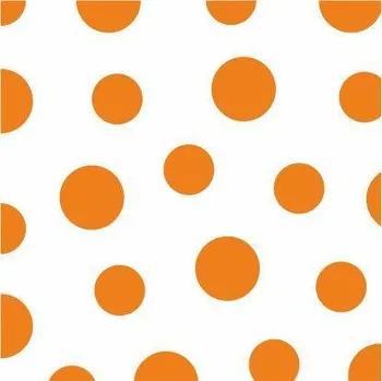 Papírový ubrousek Harmony ubrousky DOTS puntík 33 x 33 cm oranžové / 30 ks