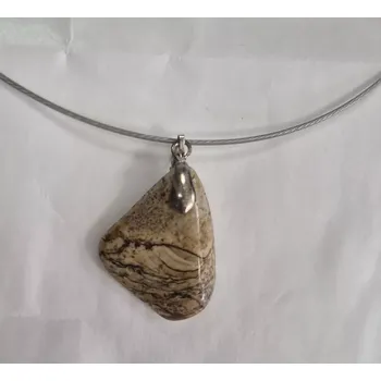 Náhrdelník Náhrdelník na lanku s polodrahokamem - jaspis 2 (do vyprodání zásob)