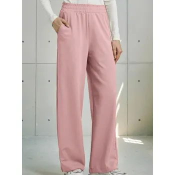 Dámské kalhoty Sinsay - Kalhoty se širokými nohavicemi - pastelová růžová - 463EY-03P - 463EY-03P-S