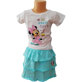 Dívčí sukně Eplusm Dívčí letní set MINNIE a zmrzlina se sukní Barva: Bílomodrá, Velikost: 110