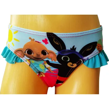 Dívčí plavky Setino Dívčí plavky ZAJÍČEK BING kalhotkové s modrým volánkem Barva: Modrá, Velikost: 104