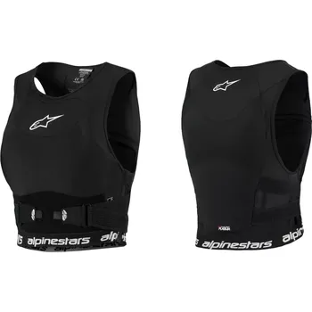 Motocyklový chránič hrudi a pátěře Dámský motokrosový hrudní a zádový chránič ALPINESTARS STELLA PLASMA CHEST PROTECTOR barva bílá/černá velikost S (vysoká prodyšnost, strečová konstrukce, prémiová ochrana)