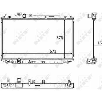 Auto-moto Chladič, chlazení motoru NRF 58537