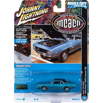 autíčko Chevrolet Camaro COPO RS 1969 1:64 - Johnny Lightning Chevrolet Camaro COPO - sběratelský model autá