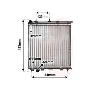 Chladič motoru Chladič, chlazení motoru VAN WEZEL 09002187