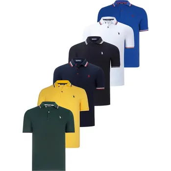 Pánská košile Pánská polokošile dewberry dewberry modrá | krémová 2278341