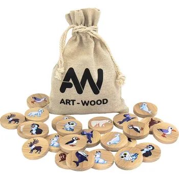 Pexeso art-wood.cz Dřevěné pexeso 24 ks - polární zvířata