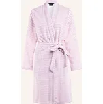 Cawö Dámský Župan, růžová/ bílá s proužky