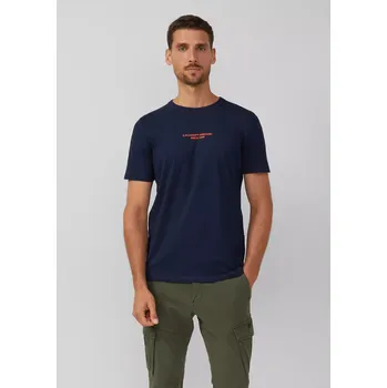 Pánské tričko s.Oliver pánské triko s nápisem tmavě modré Velikost: M