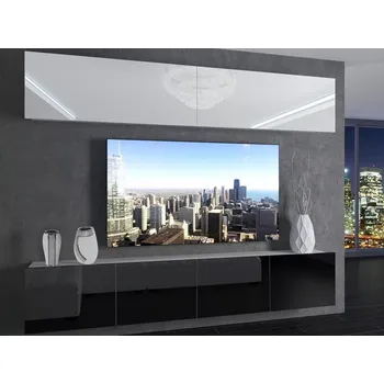 Obývací stěna Obývací stěna 200 cm Belini bílý lesk Imperium 6 IMP 6/5/W/WB/0/0