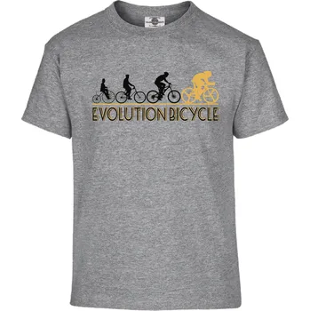 Pánské tričko Tričko Evolution Bicycle | Cycle Druh: Dětské, Barva: Šedá, Velikost: 146-L
