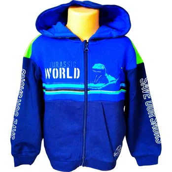 Chlapecká mikina Sun City Chlapecká mikina JURSKÝ SVĚT na zip s kapucou modrá Barva: Modrá, Velikost: 98