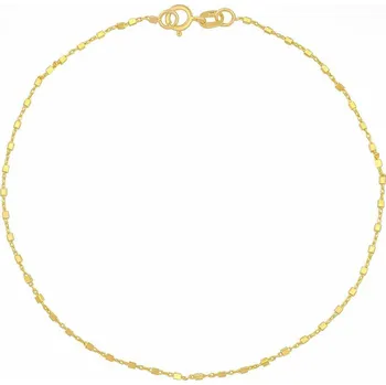 Náramek Zlatý náramek Anker Roma ze žlutého zlata zdobený kostičkami - 1 mm varianta 17 cm FNN1130BGY-17 cm