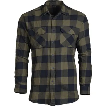 Pánské oblečení Flanelová košile Mil-Tec zeleno-černá