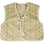 Vlnka Dámská vlněná crop vesta na zavazování zelená velikost oblečení L