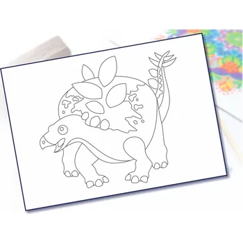 Radost v písku Šablona na pískování dino 1 Varianta: A5 (148 x 210 mm)