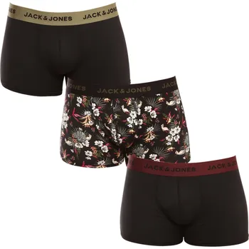 Boxerky 3PACK pánské boxerky Jack and Jones vícebarevné (12194284 - black) M Možnost vrácení zboží ZDARMA do 120 dnů!
