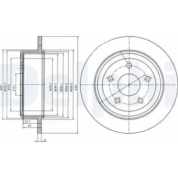 Brzdový kotouč Brzdový kotouč DELPHI BG4157