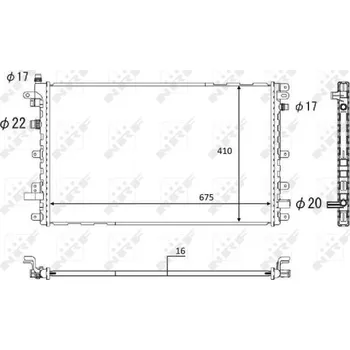 Chladič motoru Chladič, hnací baterie NRF 58569