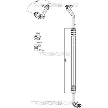 Vedení klimatizace Vysokotlaké / nízkotlaké vedení, klimatizace Triscan A/S 9010 28053