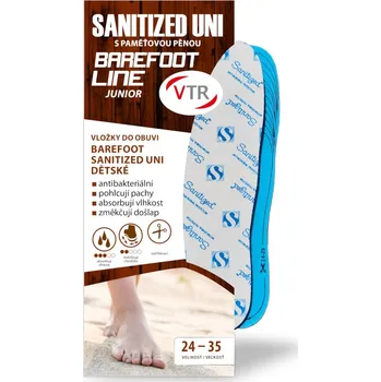 Vložka do bot VTR Vložky do bot Barefoot Paměťová pěna UNI dětské, velikost 24-35