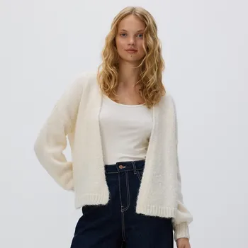 Dámský svetr Reserved - Kardigan s příměsí vlny - tělová - 477HI-02X - 477HI-02X-S