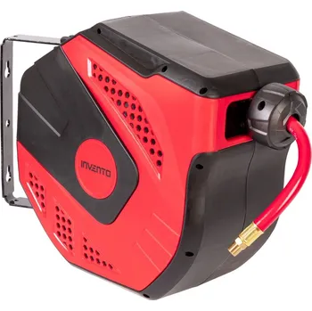 Příslušenství ke kompresoru Tlaková hadice ke kompresoru 10m na samonavíjecím bubnu, 9,5x15,8mm, Invento INVPNZW10