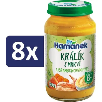 Hamánek Králík s Mrkví a Bramborovým Pyré 8x230g