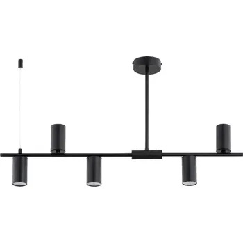 Lustr na tyči URANOS 5xGU10/10W/230V černá