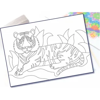 Radost v písku Šablona na pískování tygr Varianta: A5 (148 x 210 mm)