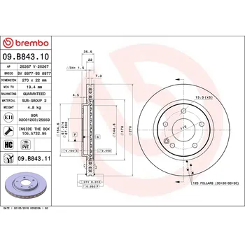 Brzdový kotouč Brzdový kotouč BREMBO 09.B843.11