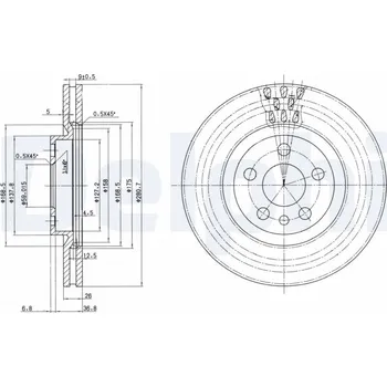 Brzdový kotouč Brzdový kotouč DELPHI BG2844