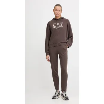 Tepláková souprava EA7 Emporio Armani dámská, hnědá barva, AF12502.7W000687 88X, vel. L