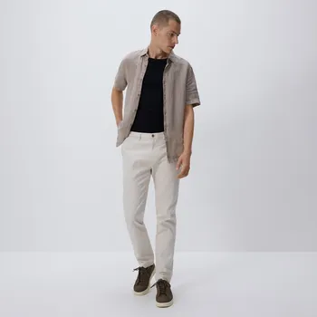 Pánské kalhoty Reserved - Bavlněné kalhoty chino slim - béžová - 8355H-08P - 8355H-08P-32